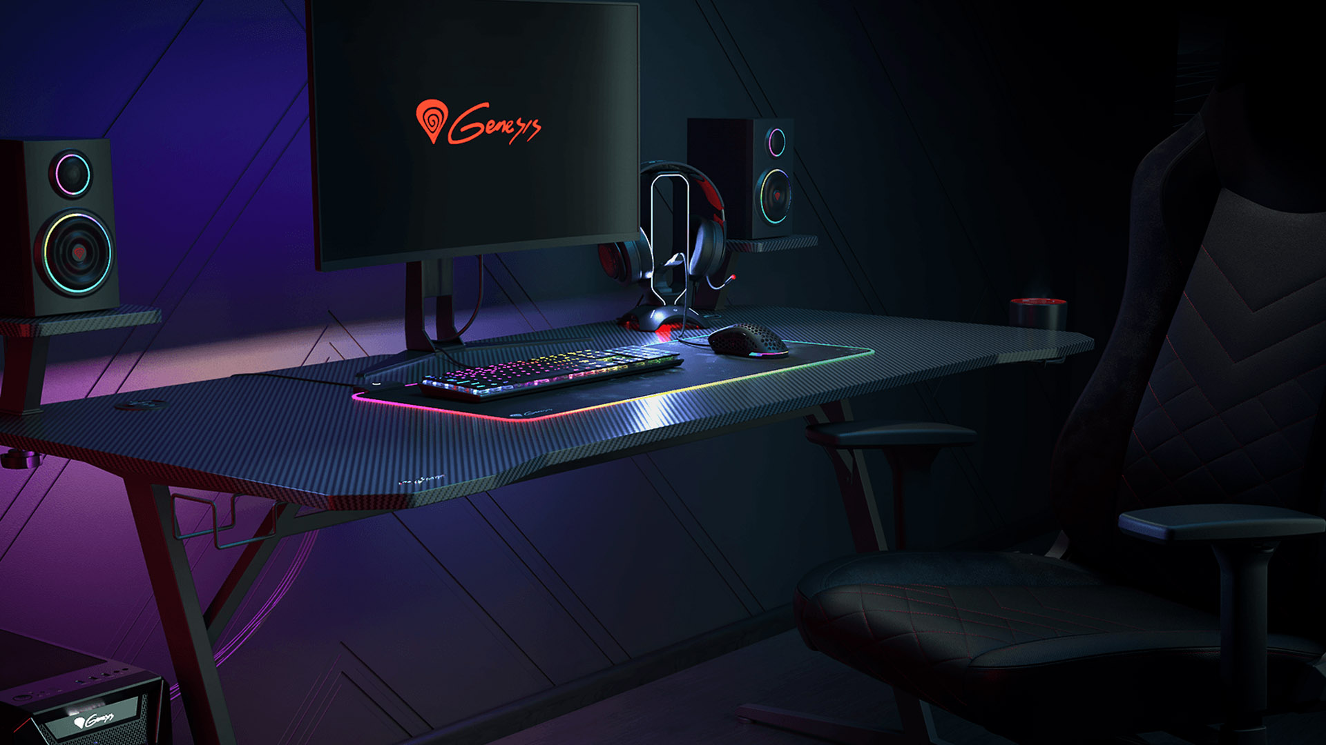 Genesis công bố bàn gaming RGB xịn sò, có cả cổng USB và đế sạc không dây, giá "chỉ" 7,4 triệu