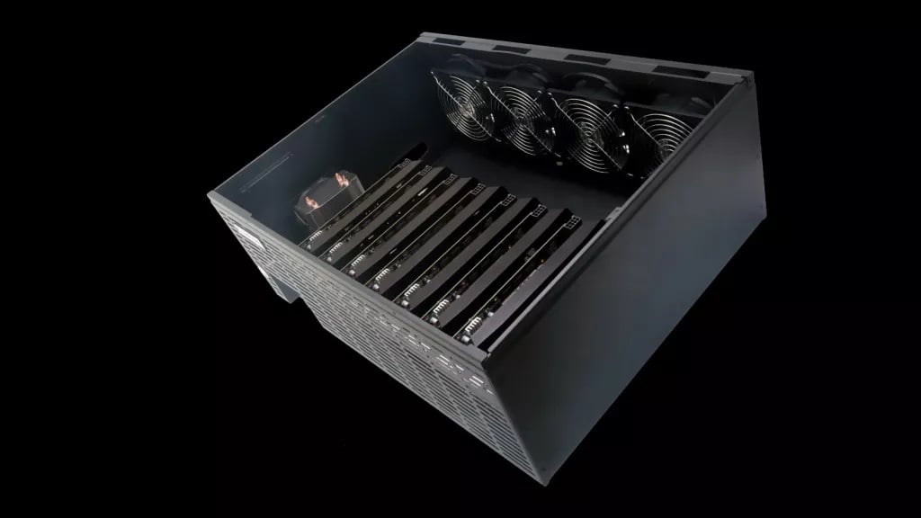 Giữa thời thiếu card, Biostar ra mắt "trâu cày" với 8 chiếc RX 580