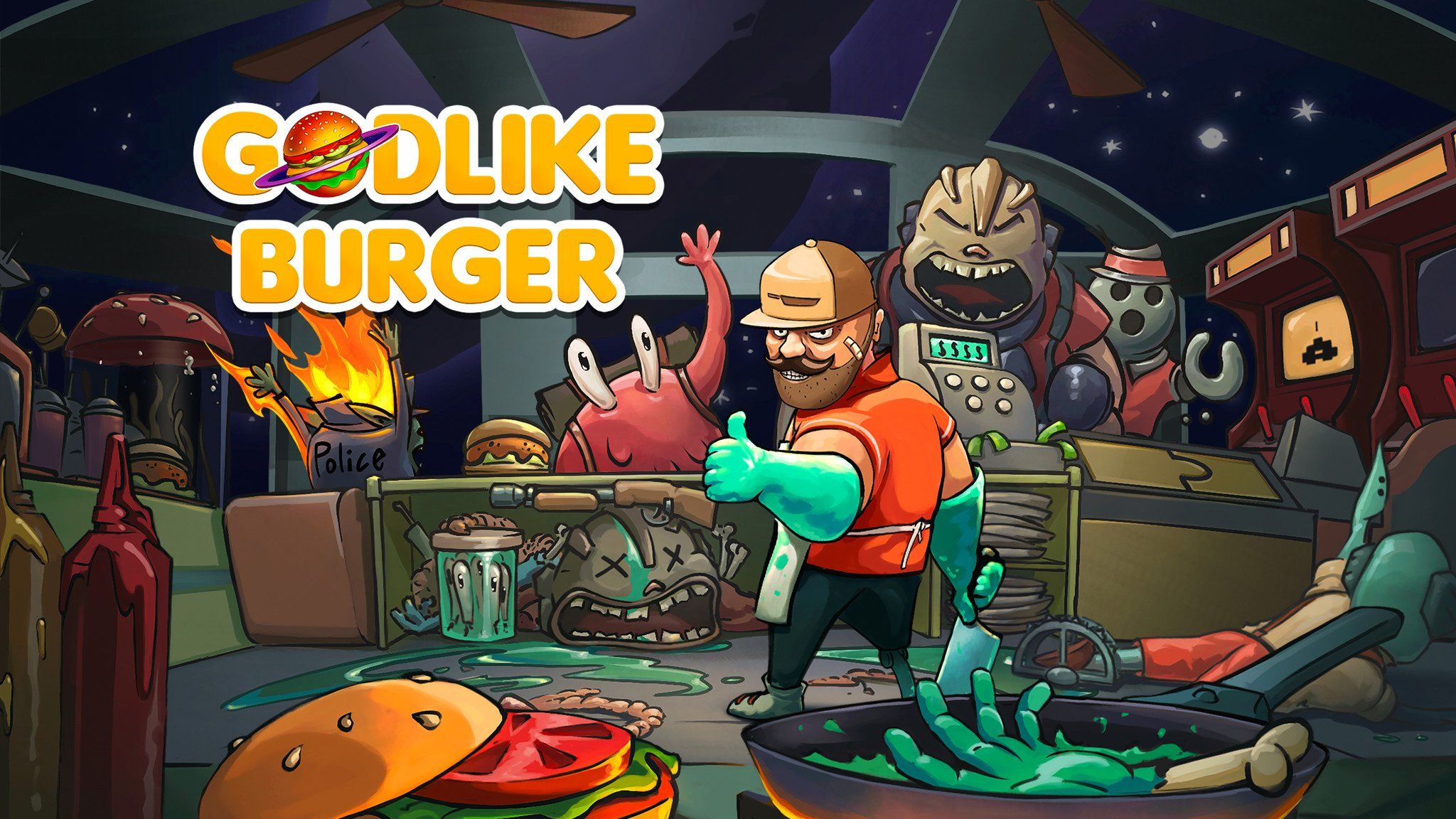 Godlike Burger đang miễn phí, game cho bạn chế biến đồ ăn từ… thịt khách hàng