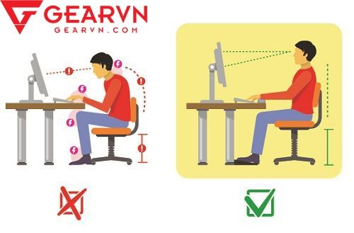 Khoảng cách giữa mắt và màn hình máy tính