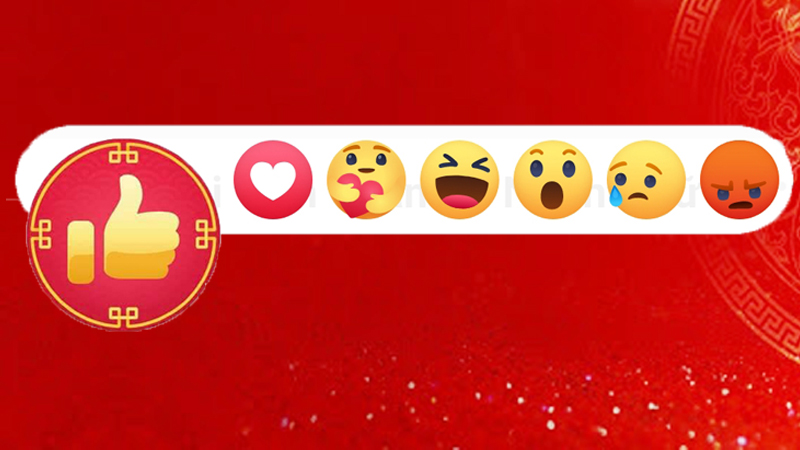 Xuất hiện nút like màu đỏ mang không khí Tết ngập tràn Facebook, các bạn đã có chưa?