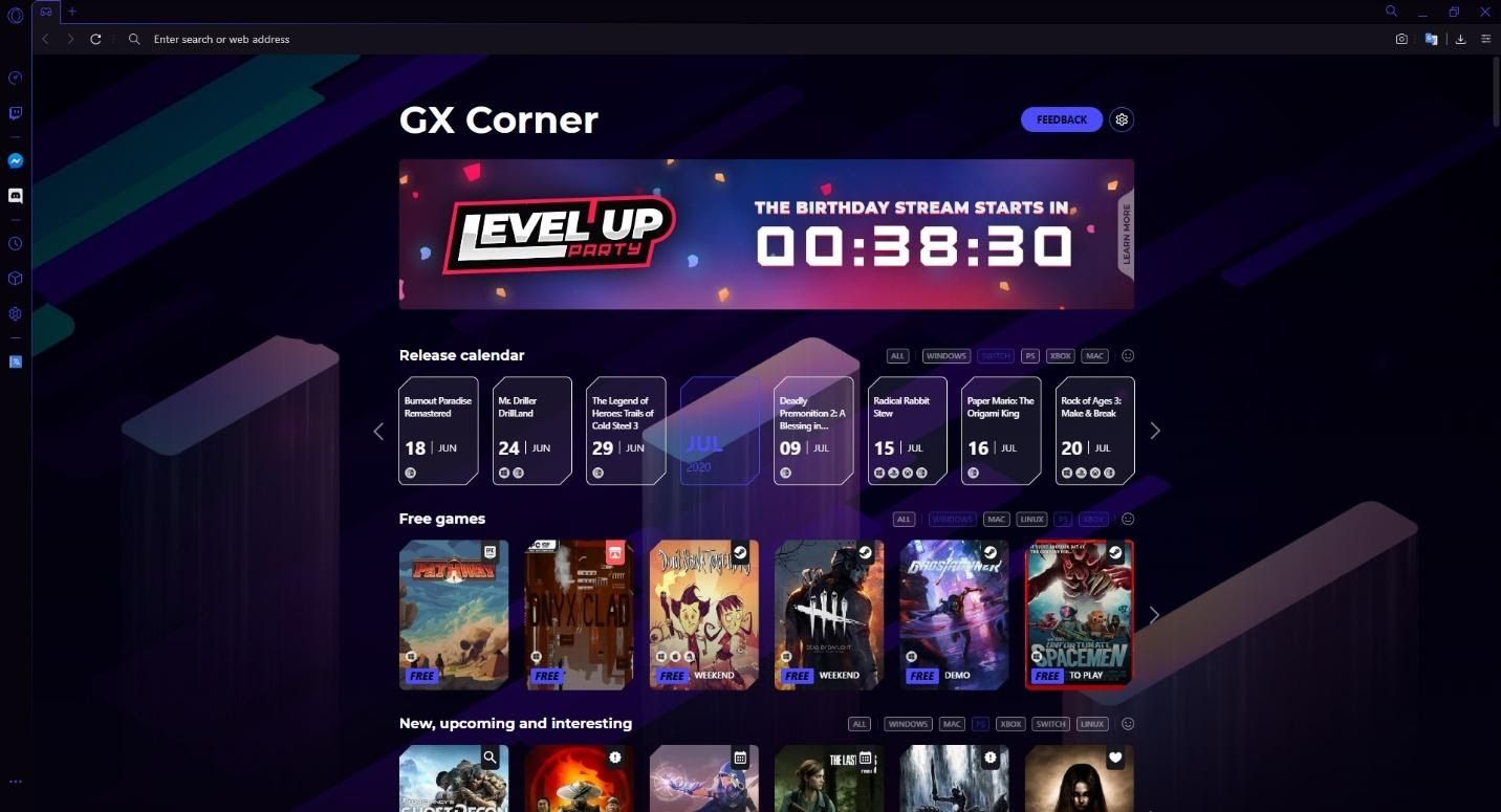 “Trình duyệt gaming” Opera GX cập nhật Dark Mode, tích hợp Hot Tabs Killer tiêu diệt tab ngốn RAM