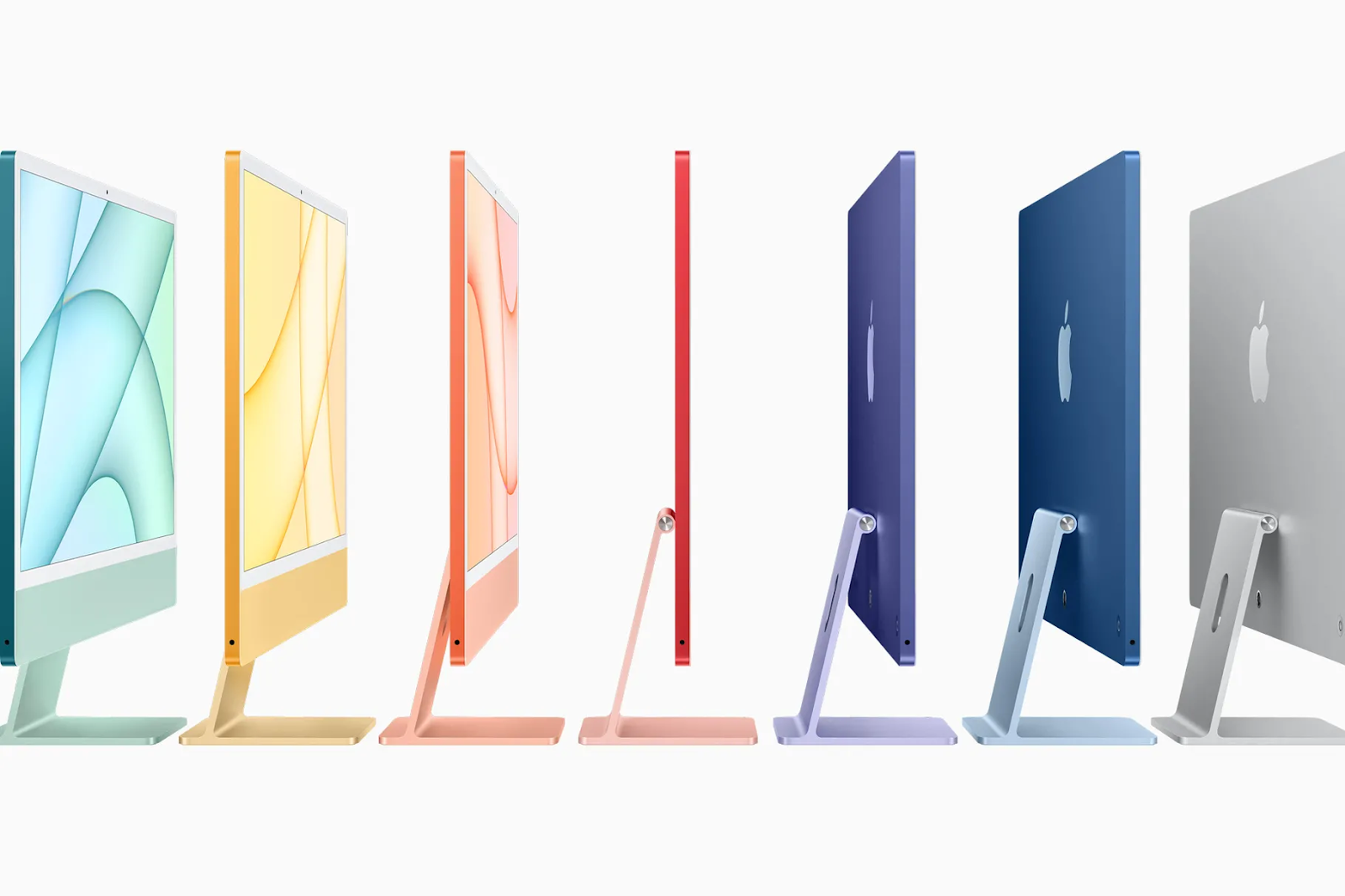 Apple công bố iMac M1 gọn hơn 50% với thiết kế 7 màu rực rỡ, giá từ 1299 đô