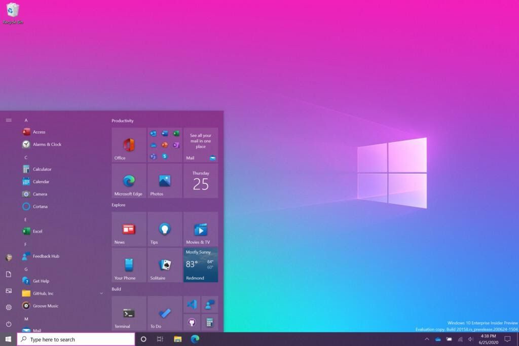 Xuất hiện Start Menu mới dành cho Windows 10 với thiết kế đồng nhất giúp icon nổi bật hơn
