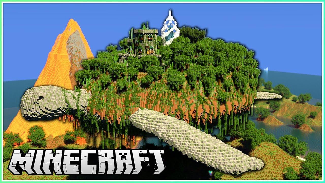 Xuất hiện rùa bay khổng lồ trong Minecraft, trên lưng còn vác thêm tòa tháp pha lê đầy tráng lệ