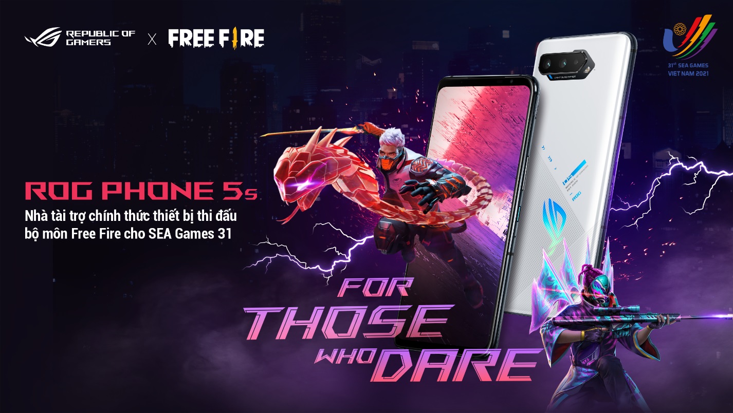 ASUS tài trợ ROG Phone 5s để tuyển thủ Free Fire Việt Nam cháy hết mình tại SEA Games 31