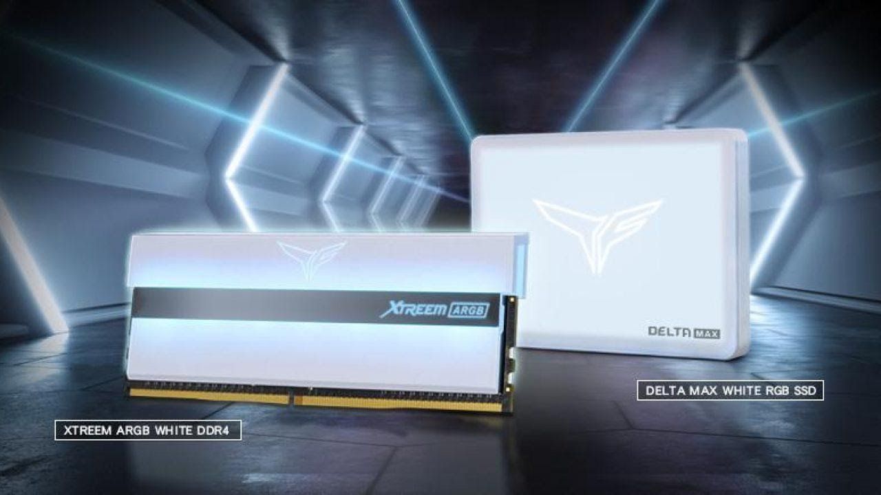 TEAMGROUP trình làng bộ đôi RAM Xtreem ARGB White Gaming và SSD Delta Max White RGB trắng tinh khôi giúp dàn PC thêm thanh lịch