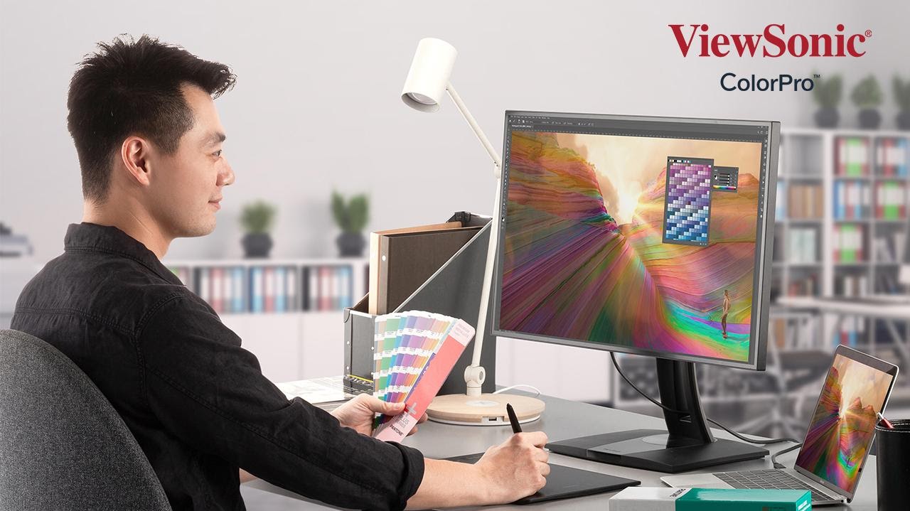 ViewSonic trình làng màn hình chuyên đồ họa ColorPro VP68a đạt chuẩn Pantone, tích hợp tính năng mù màu và cổng mạng Ethernet