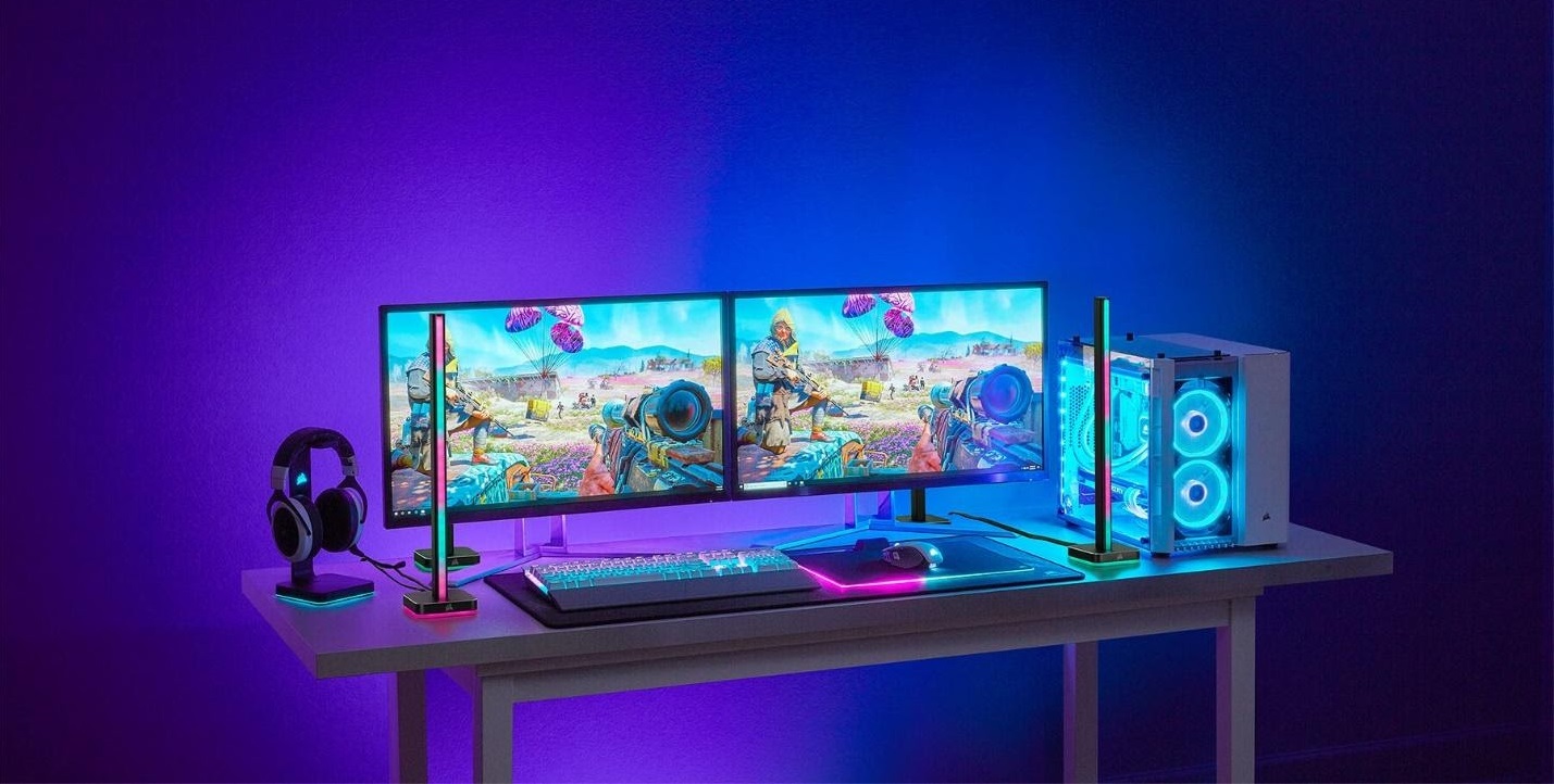 Corsair ra mắt tháp LED RGB iCUE LT100 Smart Lighting Towers để anh em thỏa sức trang trí góc gaming