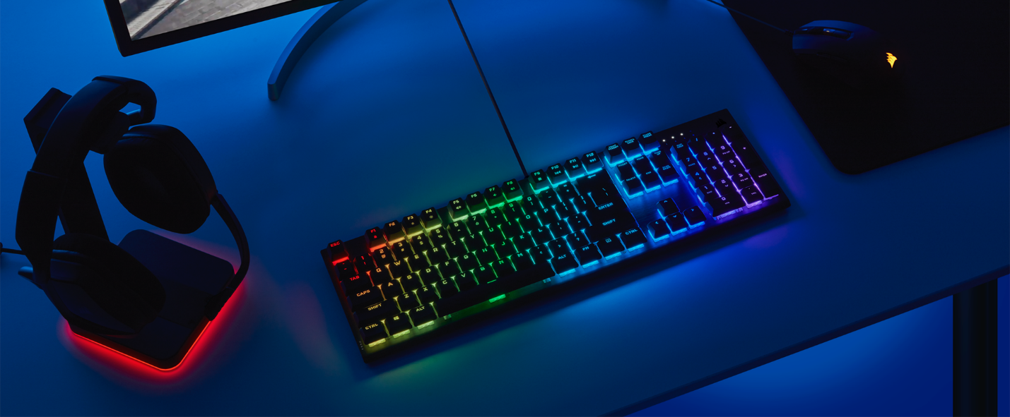 Corsair trình làng bàn phím gaming K60 RGB Pro trang bị switch cơ Cherry Viola, giá 90 đô