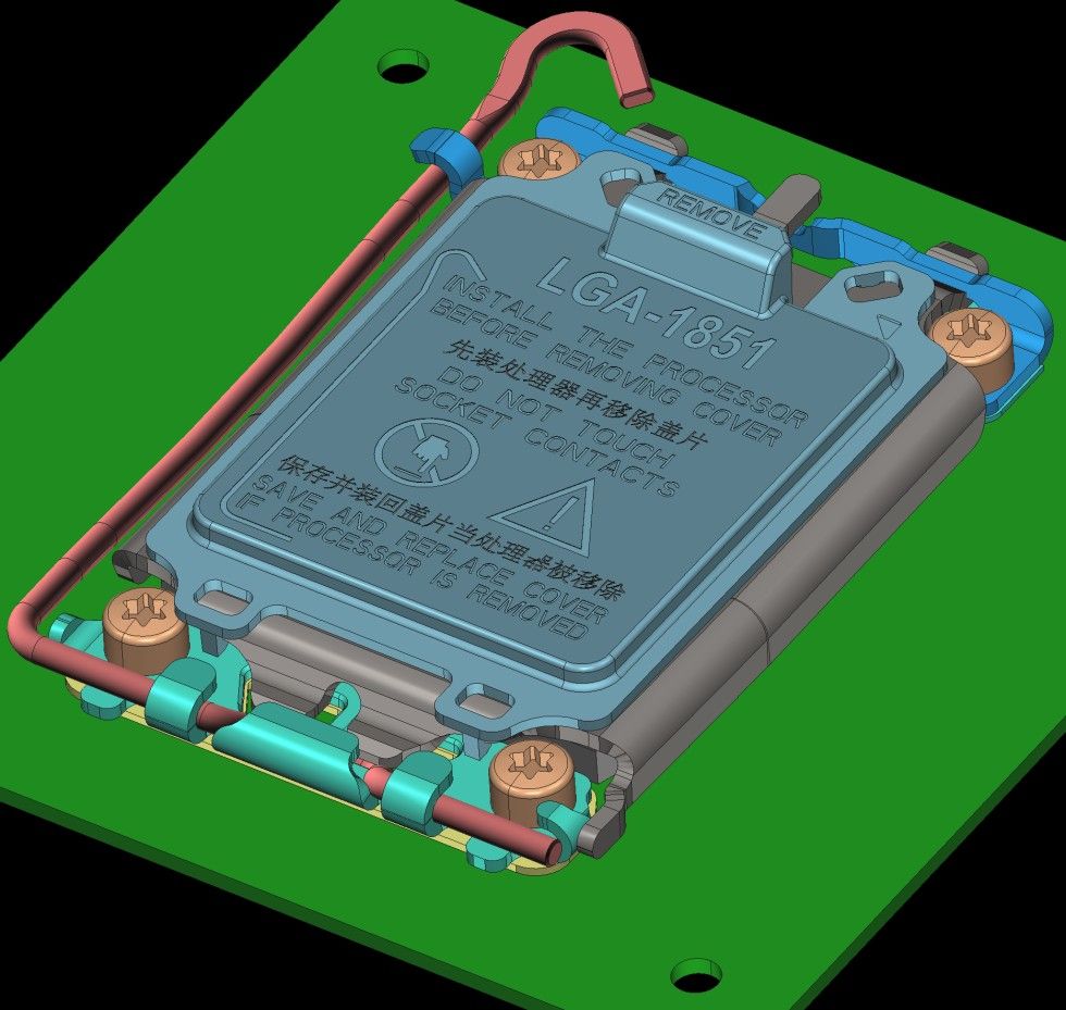 Lộ ảnh 3D và bản thiết kế của socket LGA1851 dành cho CPU Intel thế hệ 15 “Arrow Lake”