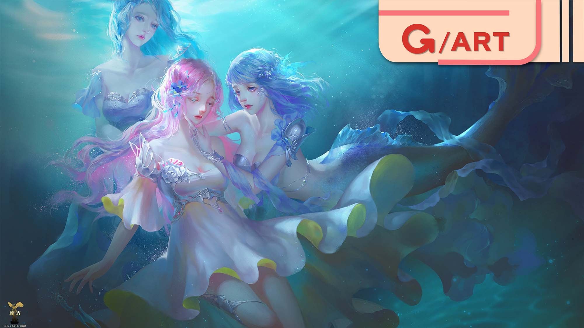 Vì ai cũng cần desktop ấn tượng, mời tải bộ hình nền nàng tiên cá phong cách anime