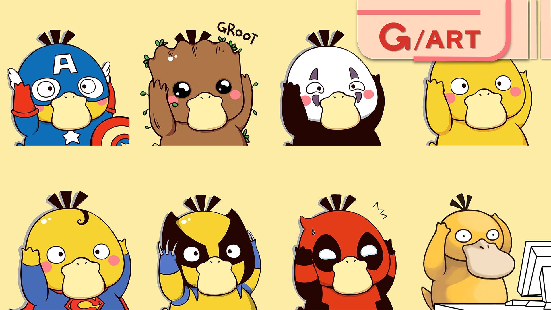 Vì ai cũng cần điện thoại ấn tượng, mời anh em tải bộ hình nền chú vịt vàng Psyduck siêu dễ thương