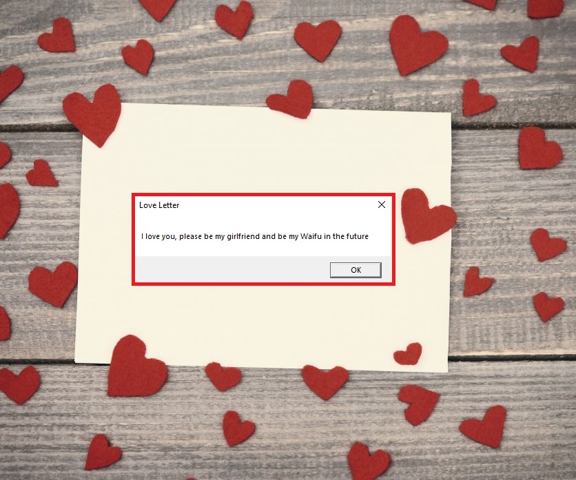 Hướng dẫn dùng thông báo Windows để gửi lời tỏ tình