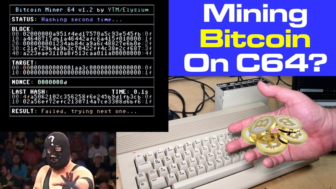 Một "vọc thủ" chế máy IBM Commodore 64 từ năm 1982 để đào coin, chậm hơn máy đào chuyên dụng đến 60 nghìn tỉ lần!