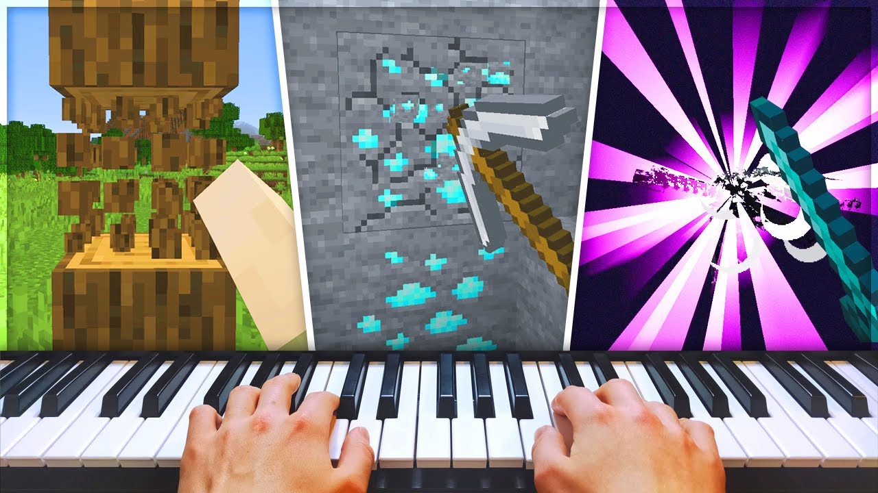 Một game thủ tài năng dùng dàn piano phá đảo Minecraft