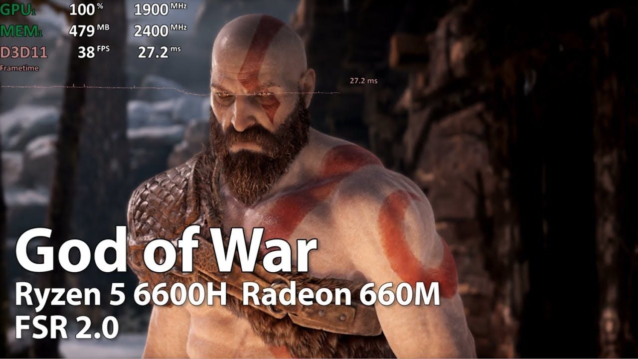 Ngạc nhiên chưa? iGPU AMD Radeon 660M cân được cả God of War 30fps trên màn FullHD