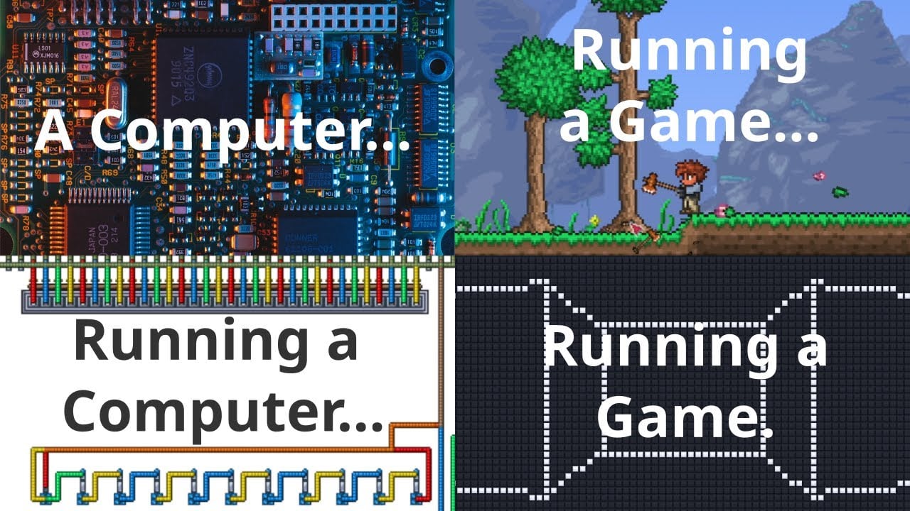 Một thiên tài trẻ tuổi đã tạo ra nguyên cái máy tính RISC-V trong Terraria để chơi Ping Pong