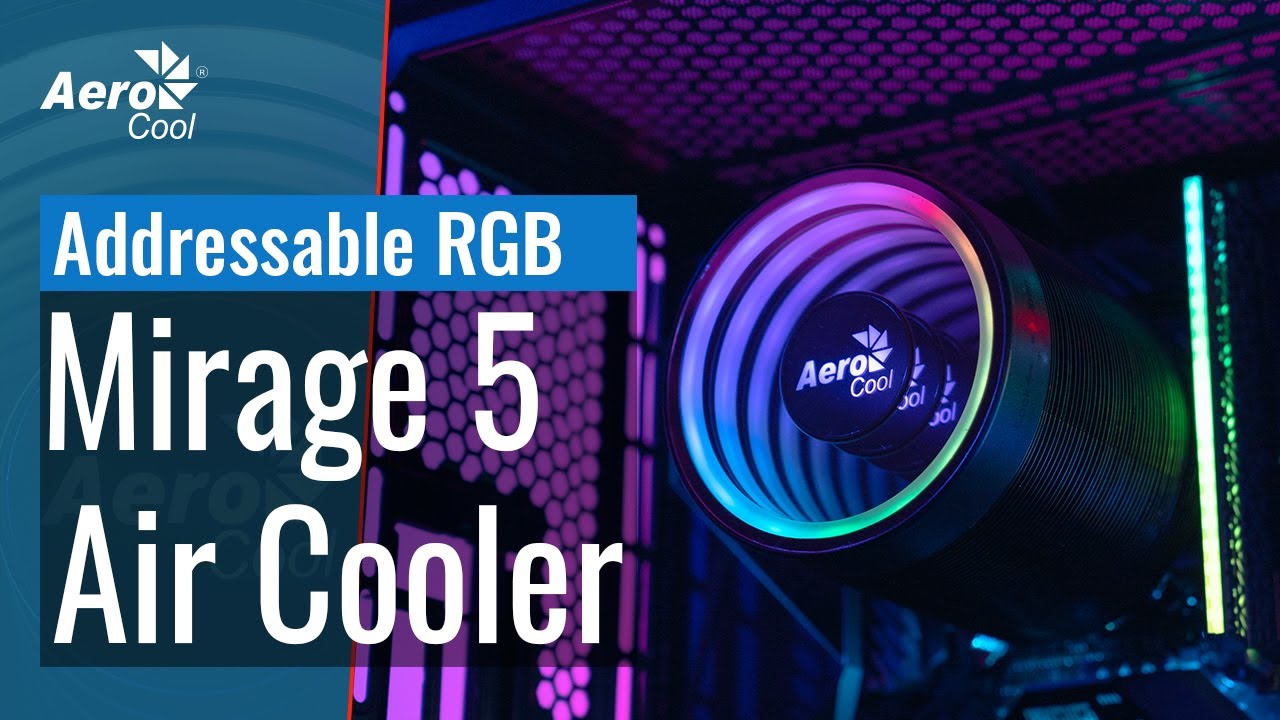 AeroCool hé lộ tản nhiệt khí Mirage 5 “đội lốt” block nước All-in-One, tích hợp vòng RGB vô cực
