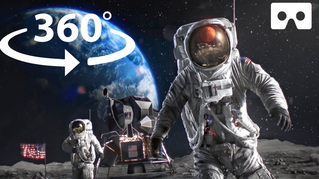 Mời bạn trải nghiệm cảm giác tự hào khi đáp tàu vũ trụ và đi bộ trên mặt trăng trong Youtube VR 360
