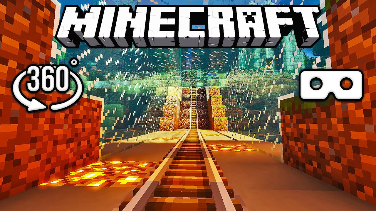 Hướng dẫn tham quan thế giới Minecraft muôn màu trên tàu siêu tốc VR 360 độ