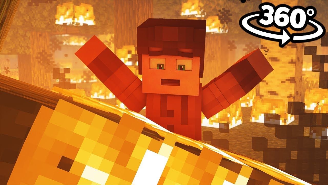 Mời bạn trải nghiệm cảm giác đáng sợ của cháy rừng dưới góc nhìn Minecraft trong Youtube VR 360