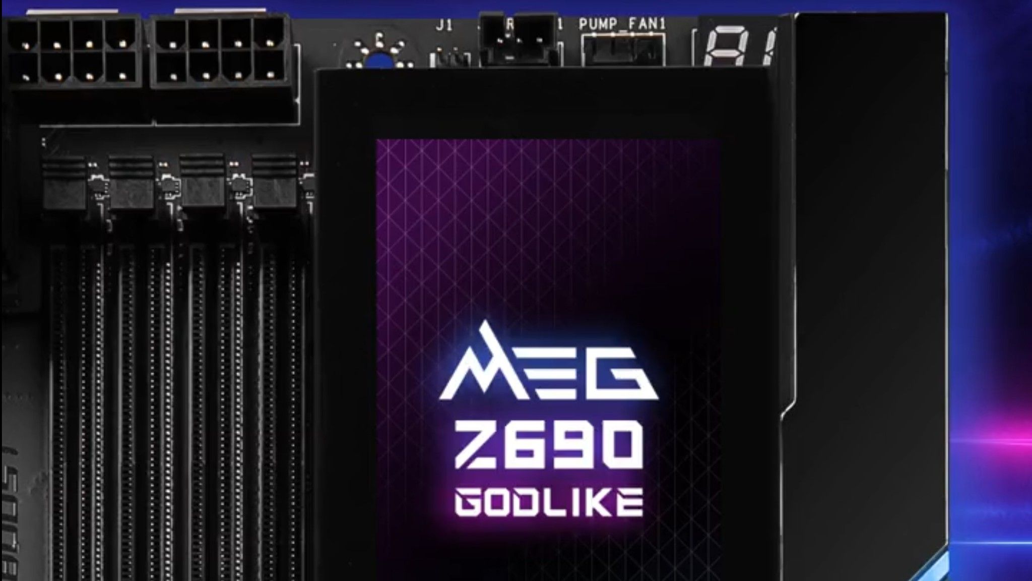 Mainboard MSI MEG Z690 GODLIKE sở hữu màn hình cảm ứng bự như iPhone