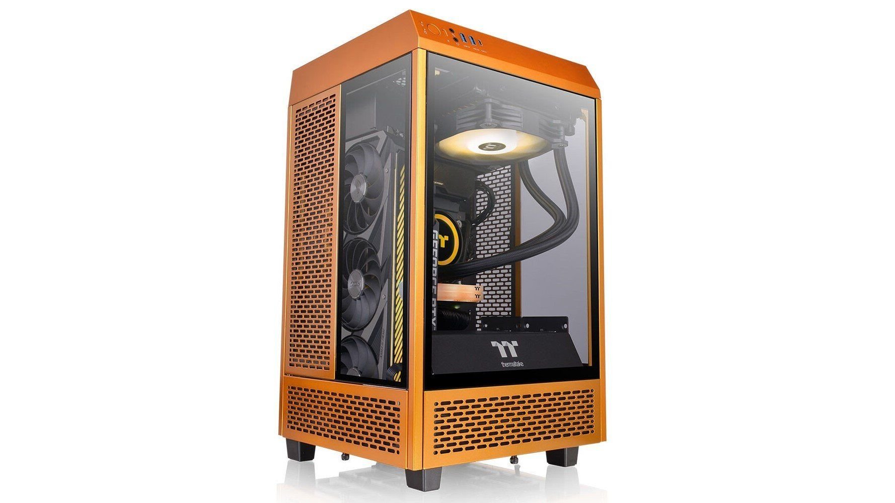 Thermaltake ra phiên bản case Tower 100 Mini Chassis màu hoàng kim cho ai thích sáng chói