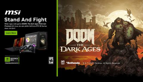 [MSI] Nhận code game DOOM: The Dark Ages Premium Edition khi mua RTX 50 Series