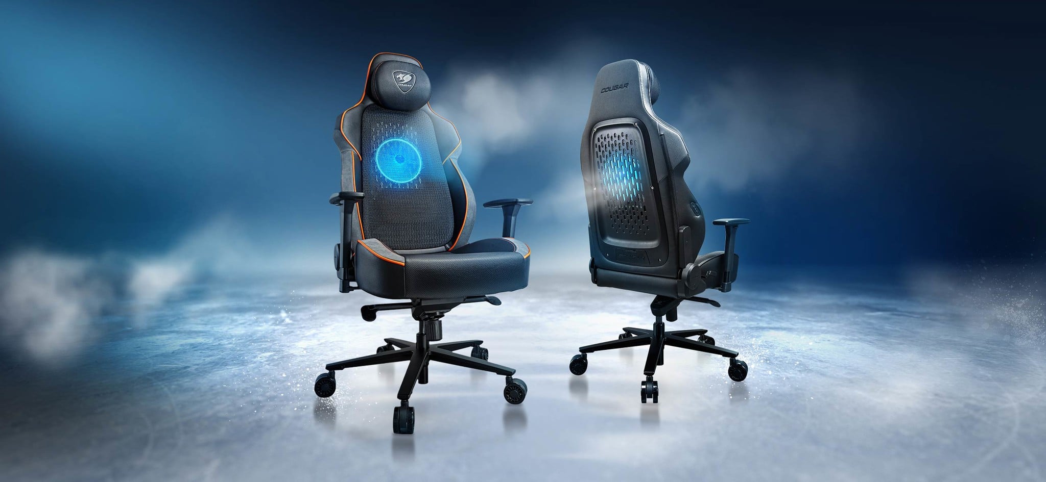 Cougar giới thiệu NxSys Aero - Ghế gaming đầu tiên tích hợp quạt RGB 200mm làm mát lưng game thủ