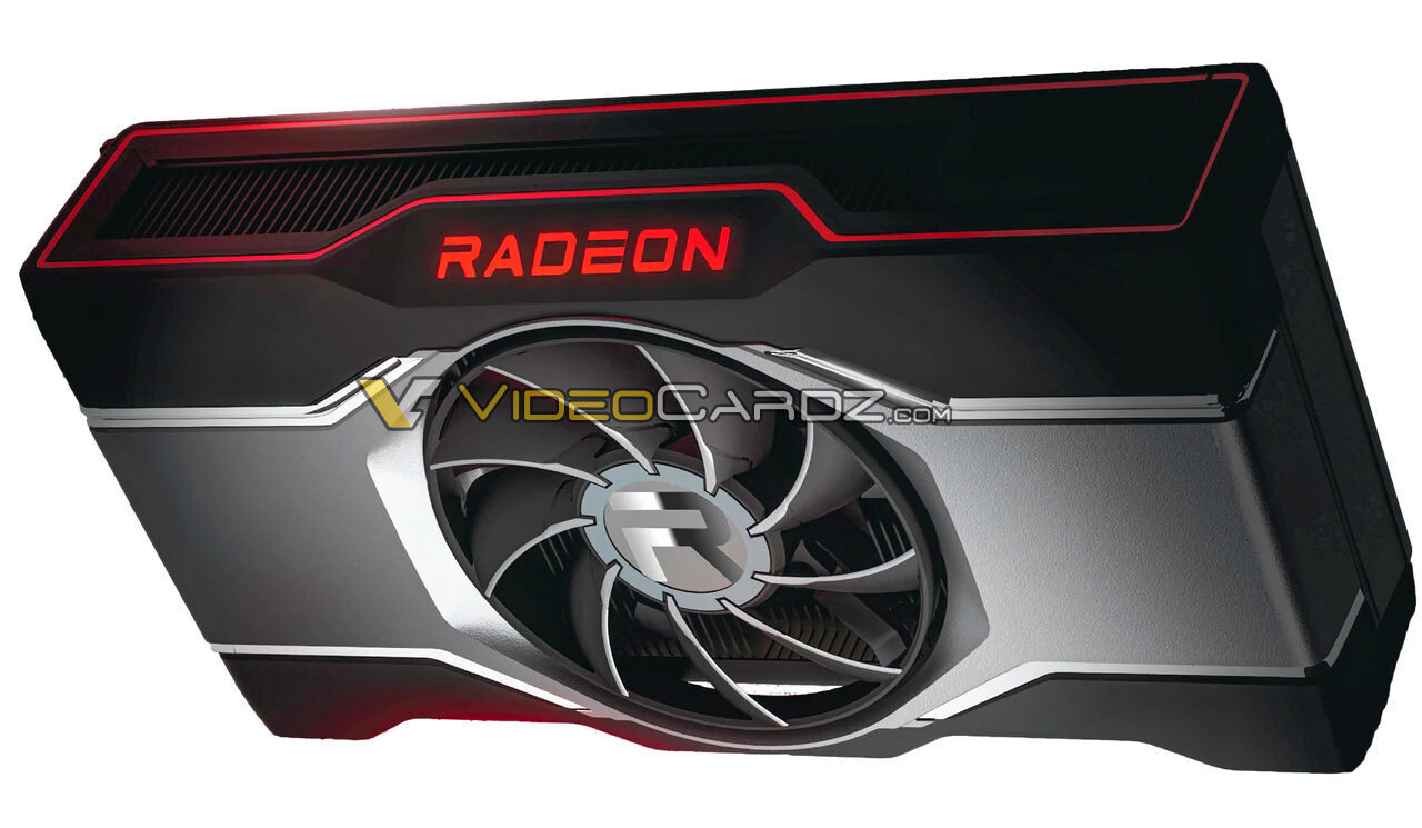 Lộ ảnh render card đồ họa bình dân AMD Radeon RX 6600 XT phiên bản 1 quạt