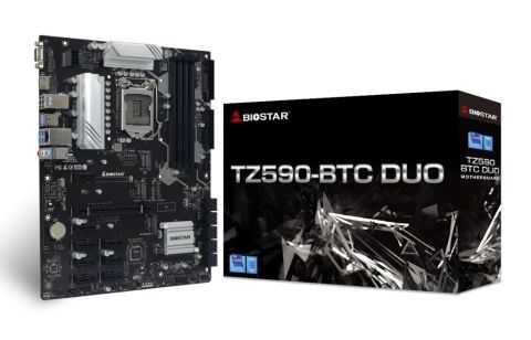 Biostar ra mắt mainboard Z590 Cryptomining chuyên cày tiền ảo, gắn được 9 card rời và 10 SSD