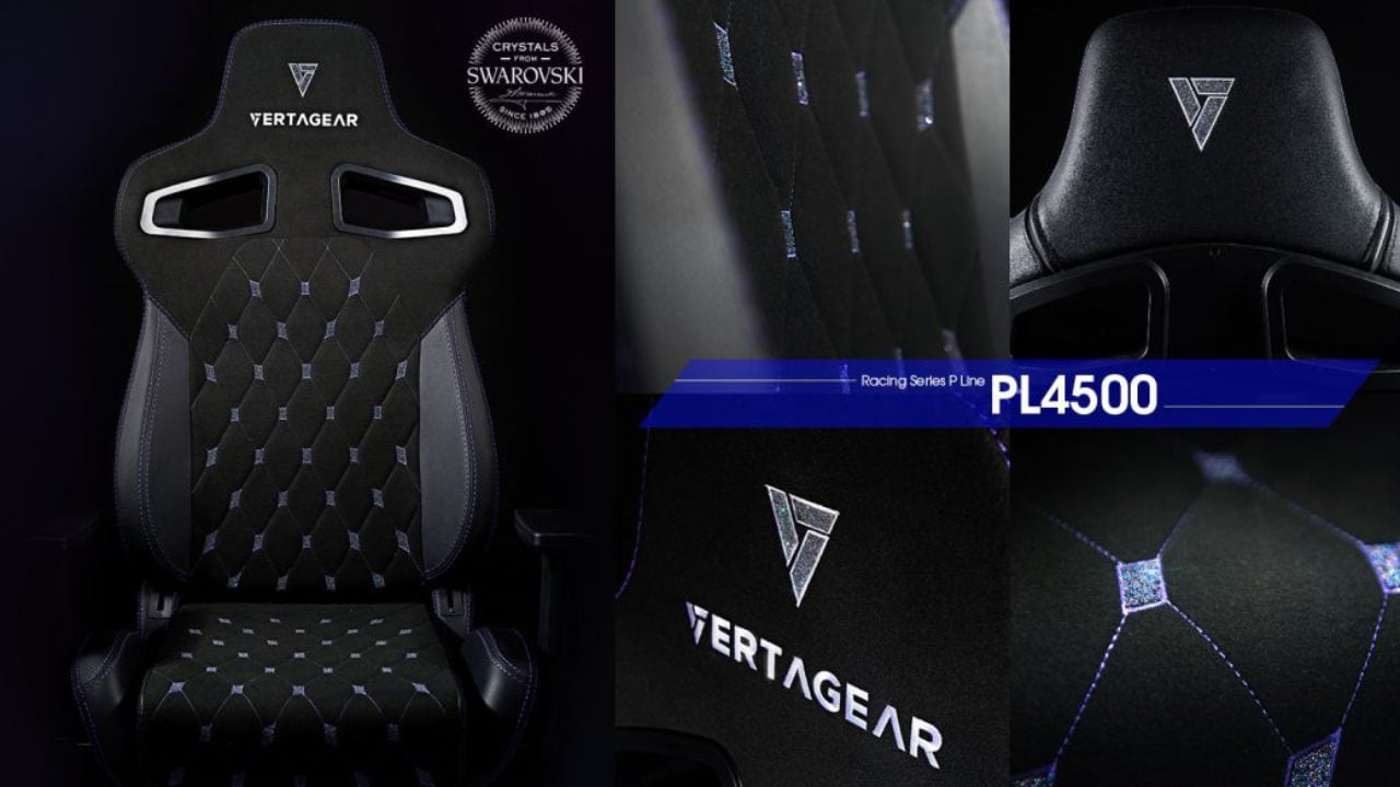Vertagear PL4500 Swarovski - Ghế gaming đính pha lê sang chảnh, giá 600 đô