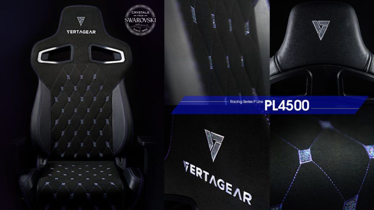Vertagear PL4500 Swarovski - Ghế gaming đính pha lê sang chảnh, giá 600 đô