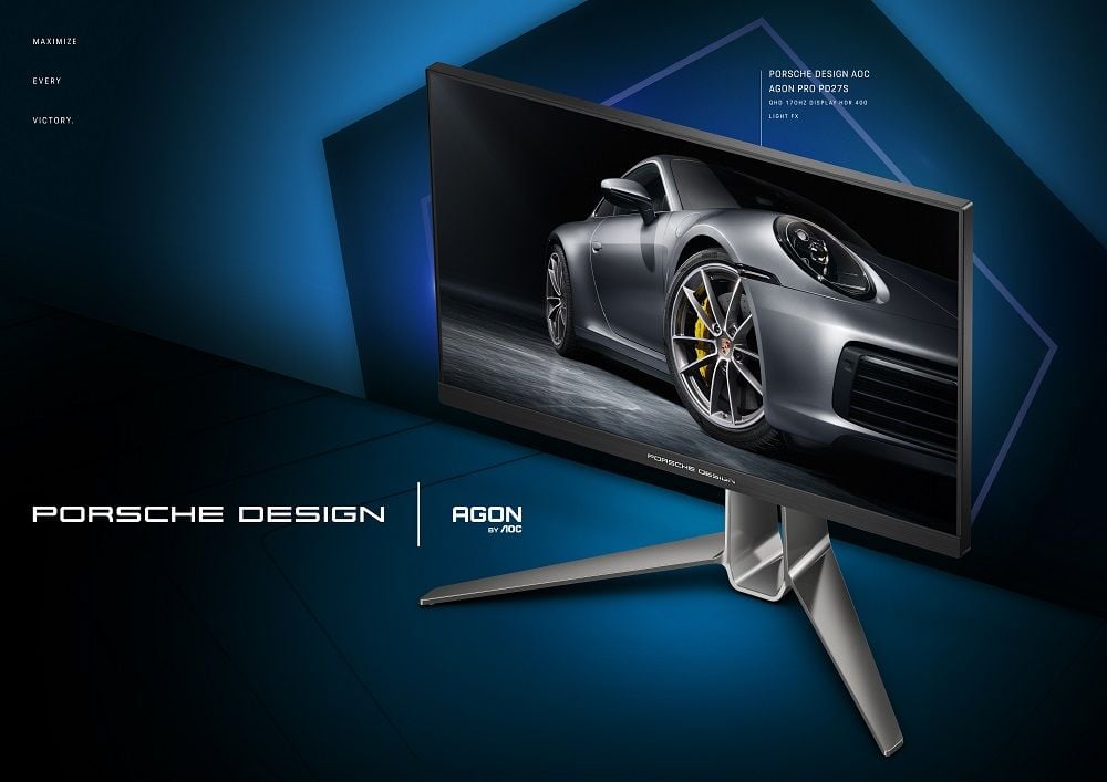 AOC AGON bắt tay Porsche Design ra mắt màn hình gaming xịn sò lấy cảm hứng từ siêu xe