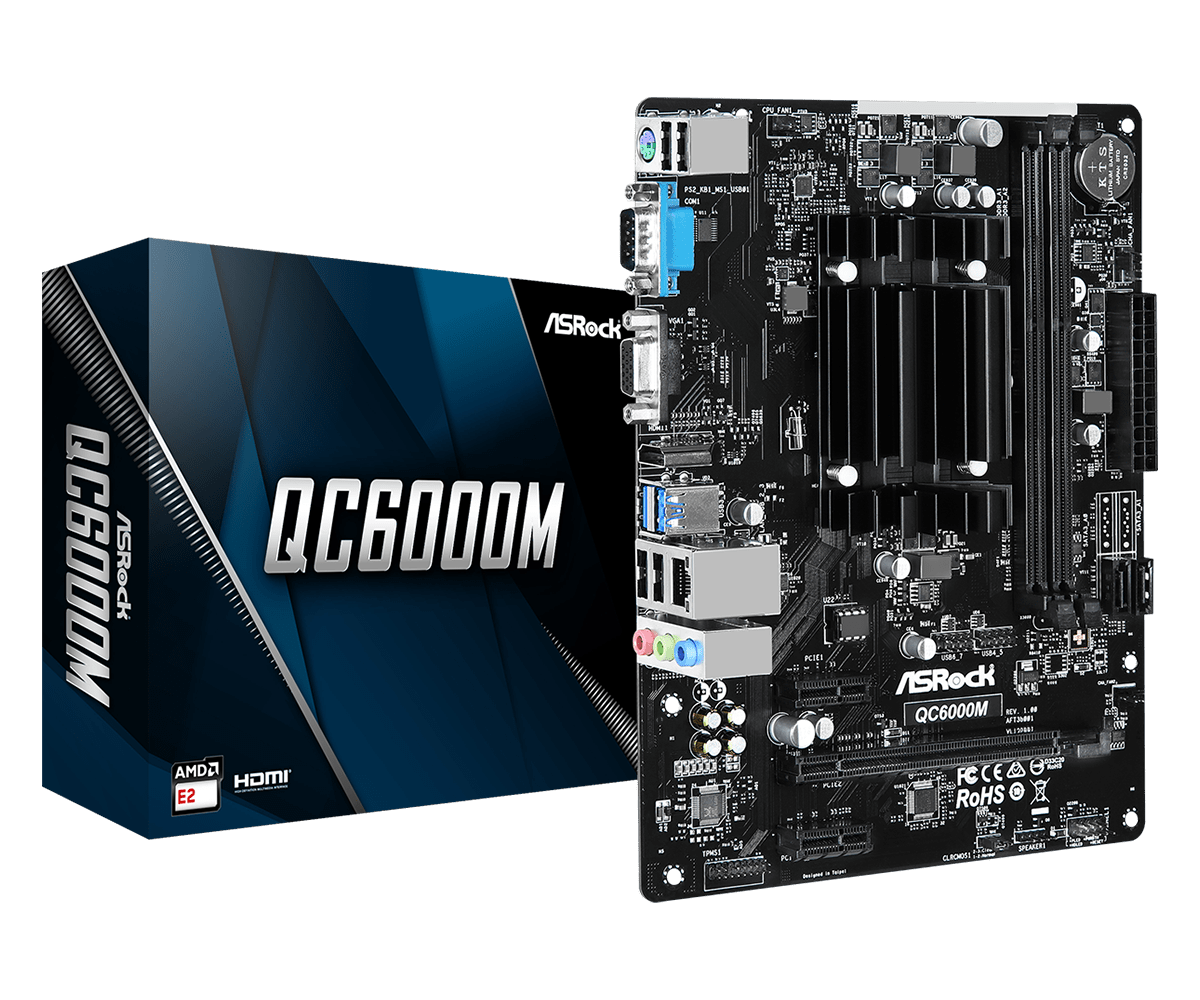 ASRock ra mắt mainboard QC6000M sử dụng chip APU của AMD từ 6 năm trước