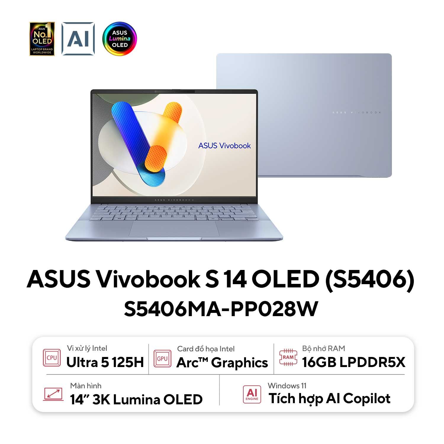 ASUS Vivobook S 14 OLED - Mẫu laptop văn phòng nhỏ gọn mạnh nhất 2024