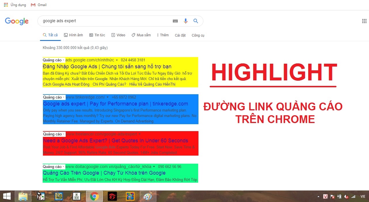 Vì kết quả tìm kiếm Google sẽ kèm link quảng cáo, đây là cách giúp bạn dễ phân biệt