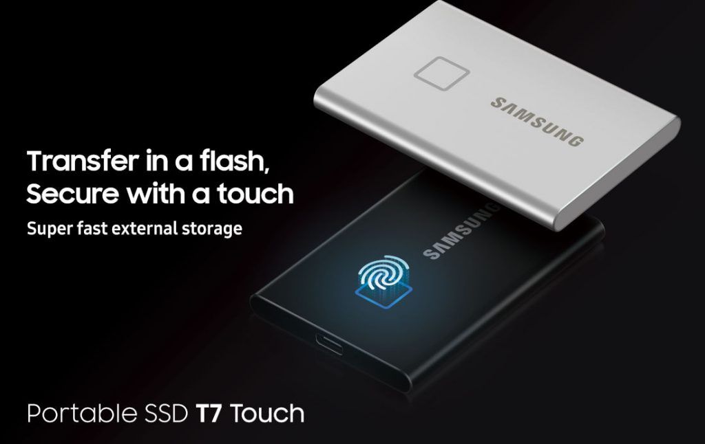 [CES 2020] Samsung ra mắt SSD di động T7 Touch, đã nhanh gấp đôi còn thêm cảm biến vân tay