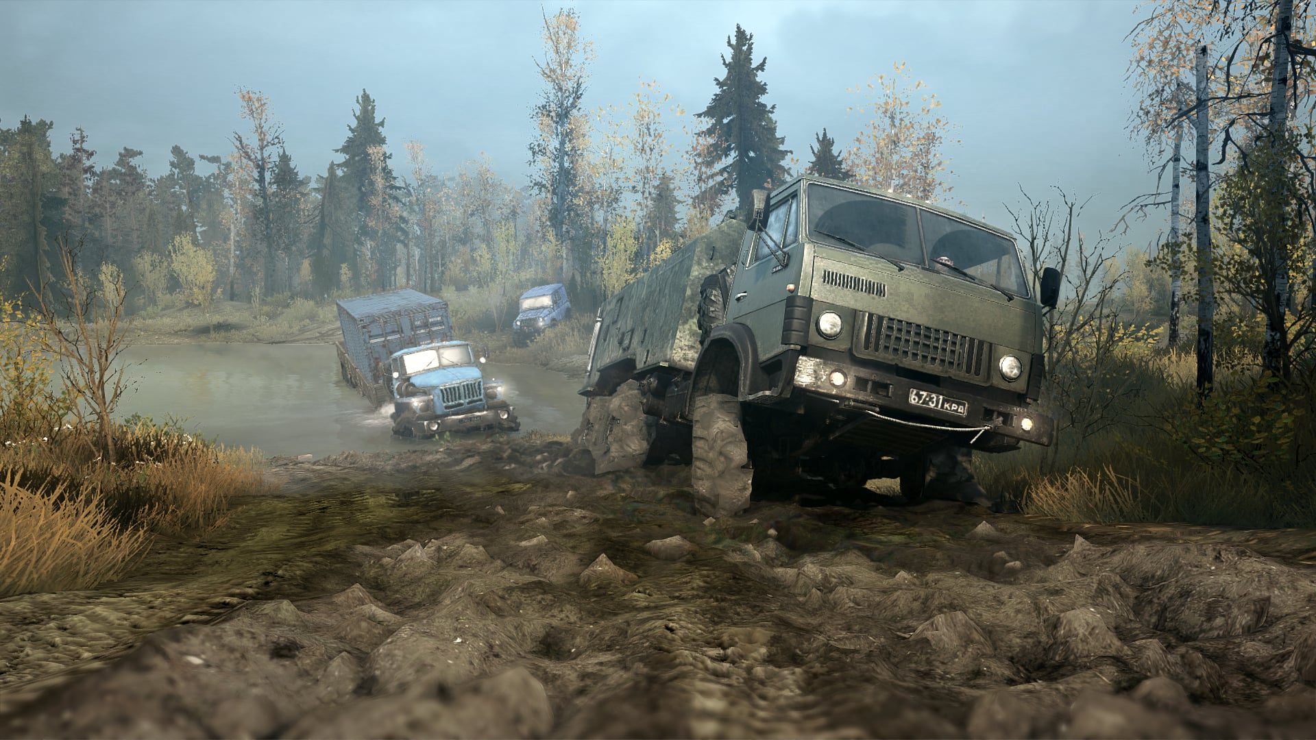 Tựa game MudRunner đang miễn phí, mời anh em cùng lái xe offroad trên con "xe không kính"