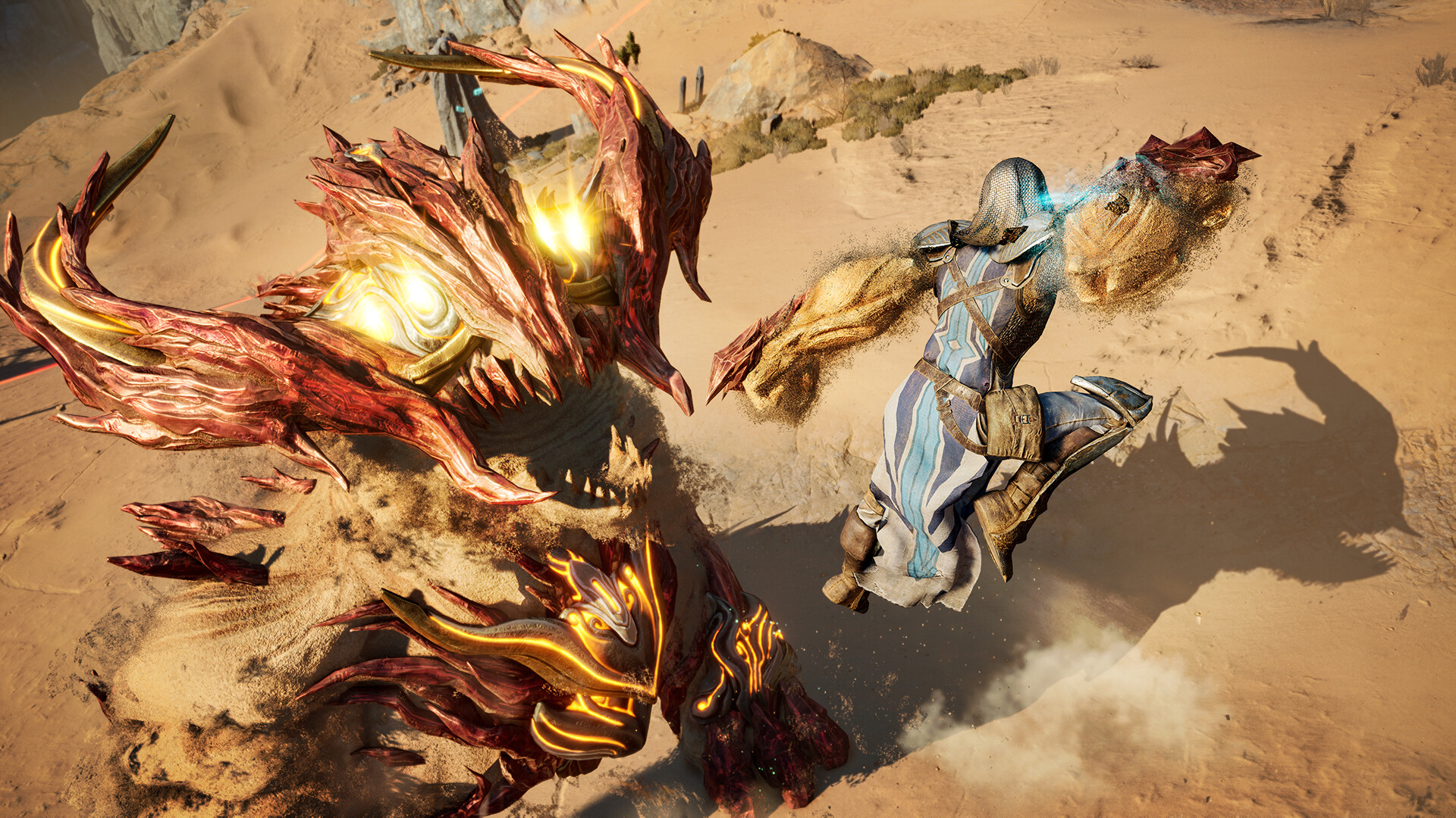 Tựa game hạ bệ thần mặt trời Atlas Fallen tung trailer, cho thấy nhân vật đấm nhau với quái thú cực gắt