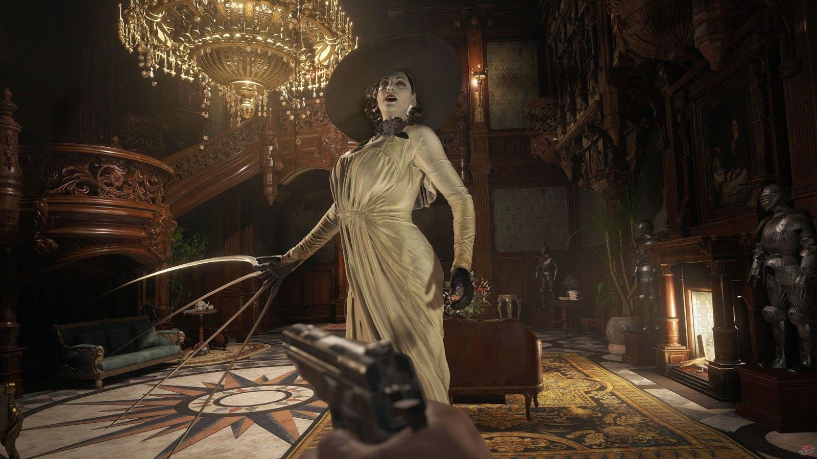 Xuất hiện bản mod cứ gặp chị ma cà rồng trong Resident Evil Village là có một thứ to lên... đó là cái mũ