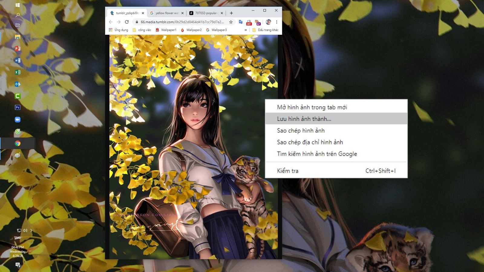 Vì ai cũng thích cái đẹp, mẹo kéo thả để lưu nhanh hình đẹp từ internet vào PC
