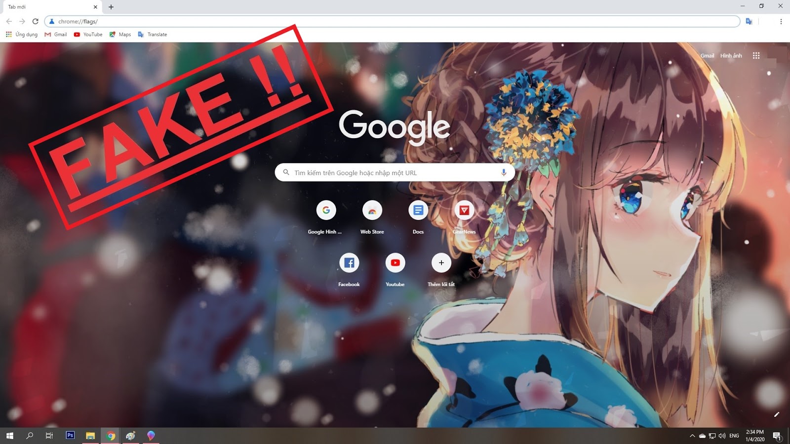 Các bạn có đang dùng thanh tìm kiếm giả của Google Chrome?