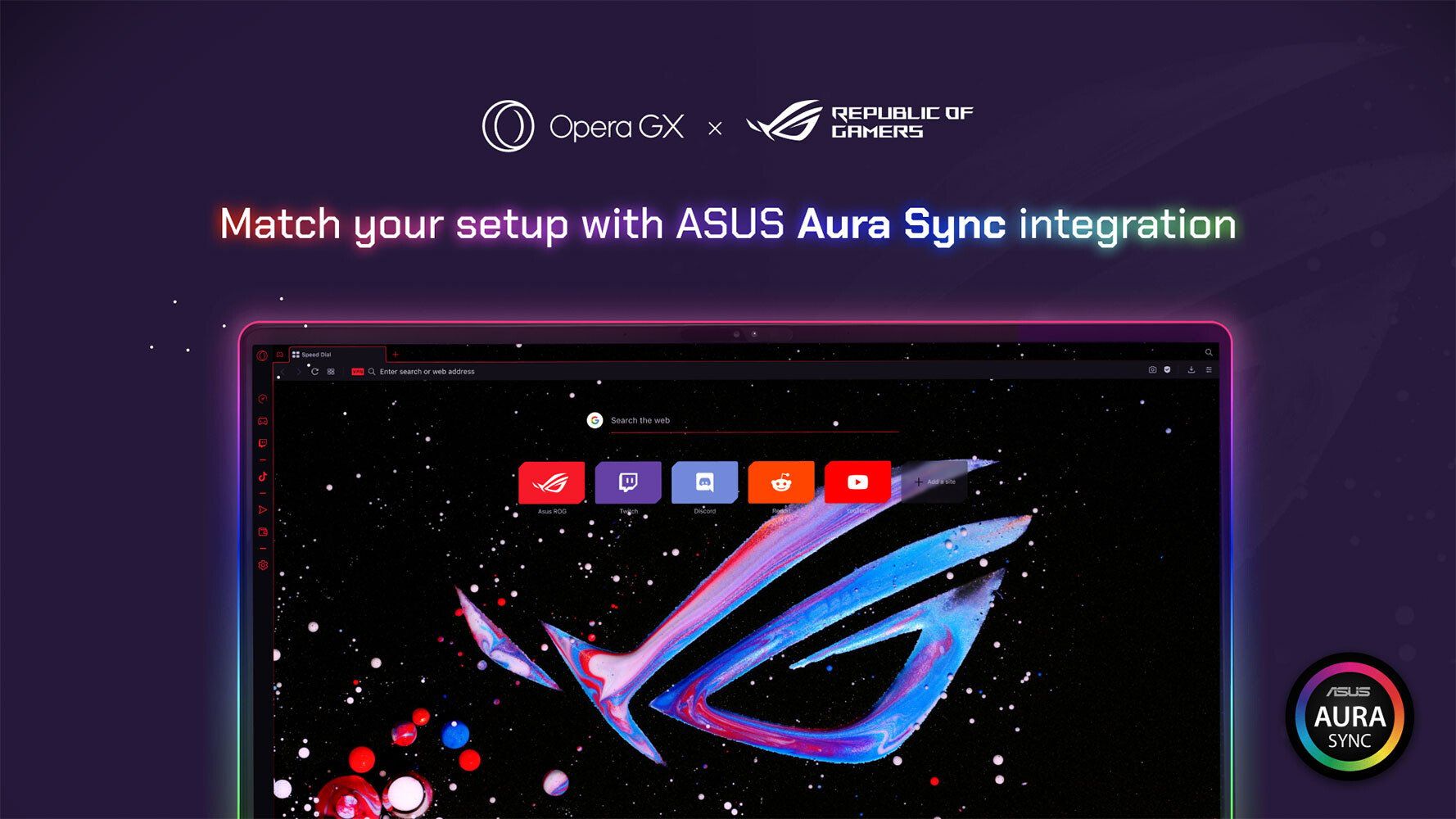 ASUS ROG bắt tay Opera tạo ra trình duyệt Opera GX ROG Edition chuyên cho game thủ