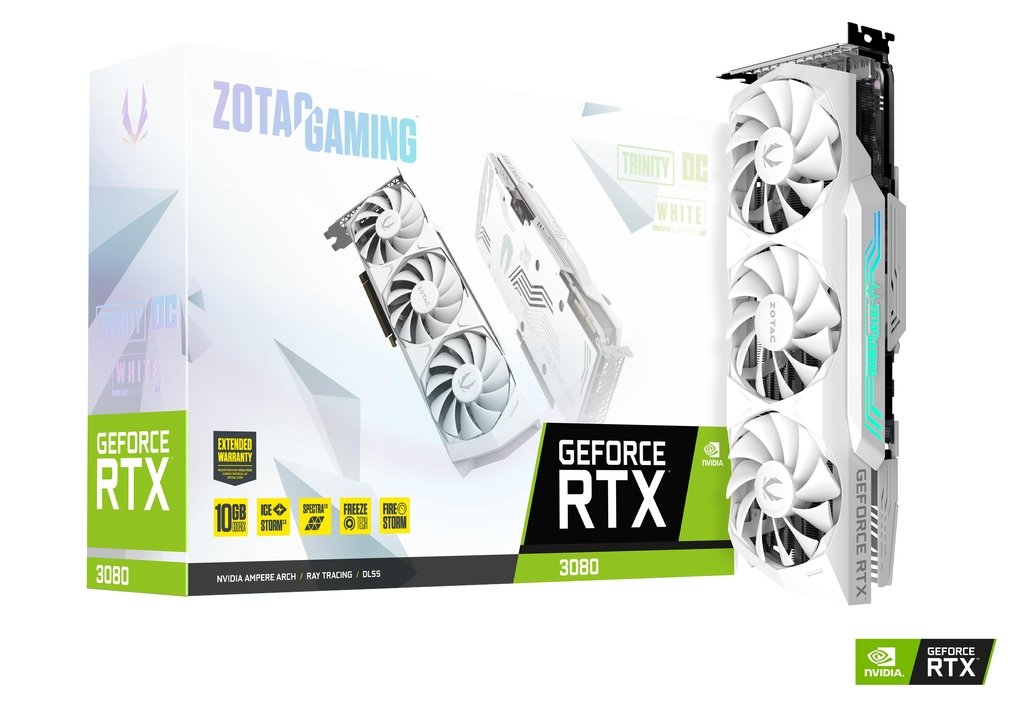 Bất ngờ lộ diện card Zotac RTX 3080 Trinity và RTX 3070 Twin Edge phiên bản trắng thanh lịch