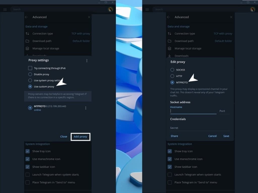 Hướng dẫn cách vào Telegram bị chặn bằng MTProto Proxy - GEARVN