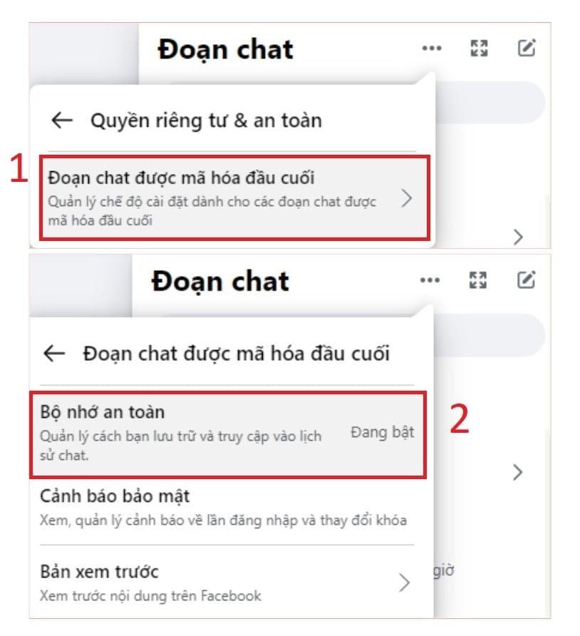 GEARVN - Cách tắt mã hóa đầu cuối trên messenger