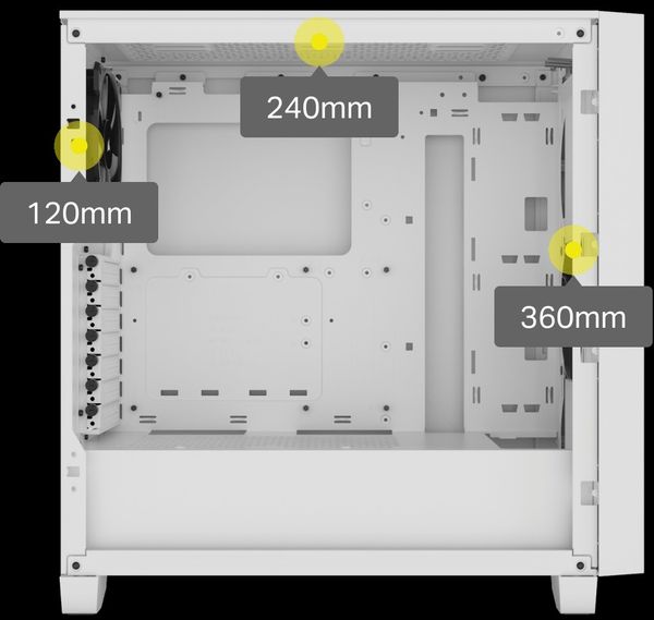 GEARVN - Vỏ máy tính Corsair 3000D Airflow Mid Tower TG White (CC-9011252-WW)