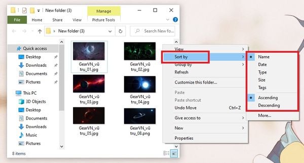 Vì ai cũng thích gọn gàng, hướng dẫn phân loại và sắp xếp file và fold – GEARVN.COM
